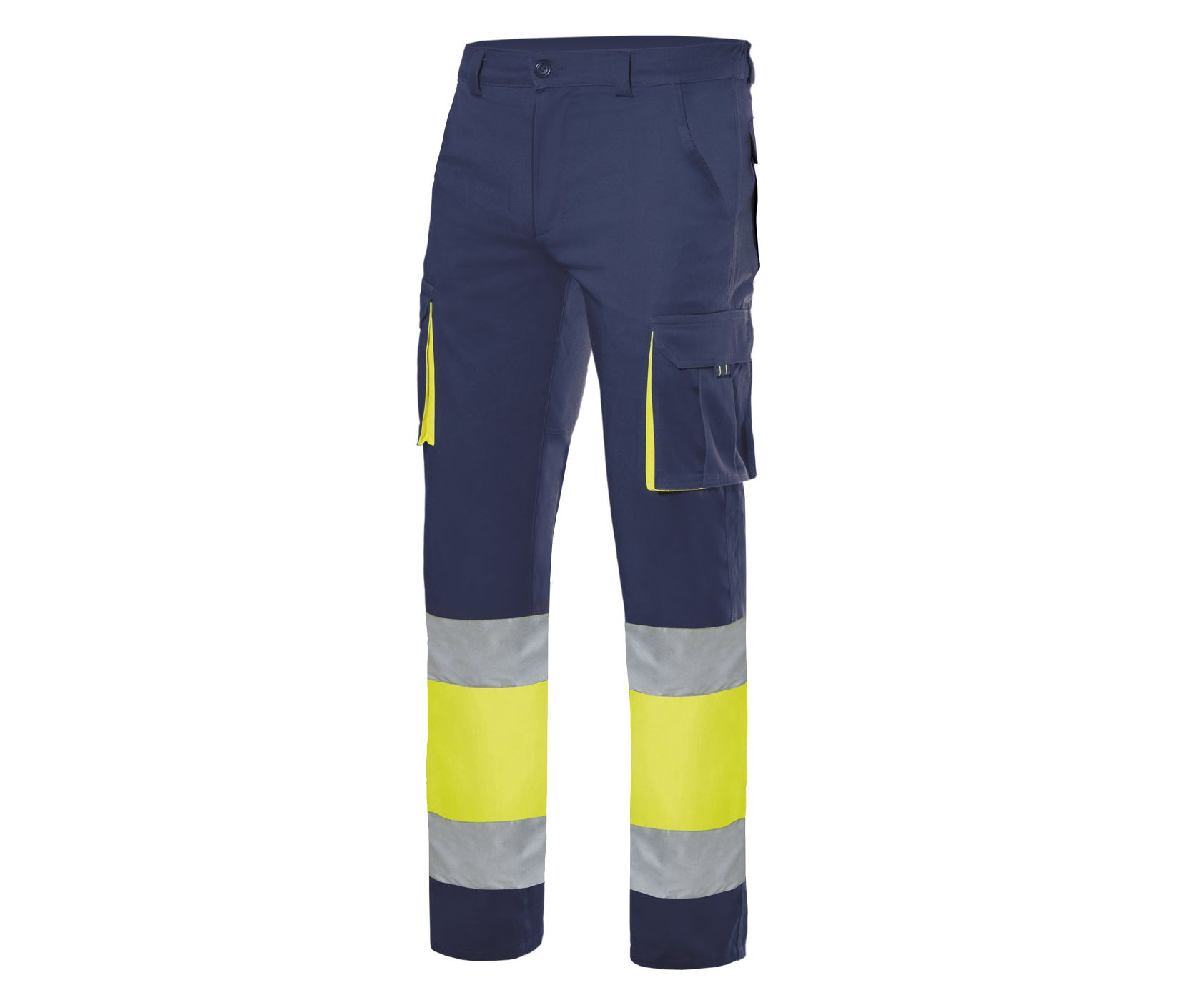 PANTALON 100% COTON BICOLORE MULTIPOCHES